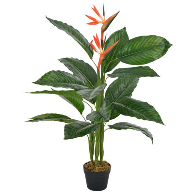 Vidaxl Plant artificiale con pentola Strelitzia 100 cm rosso