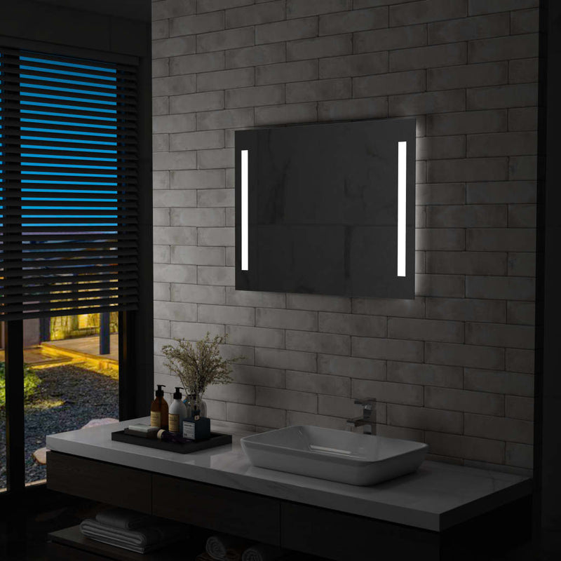 Vidaxl Specchio da bagno LED 80x60 cm