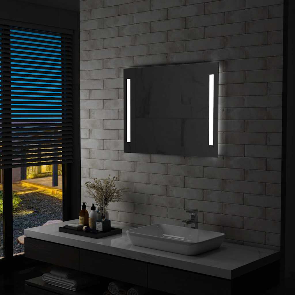 Vidaxl Specchio da bagno LED 80x60 cm