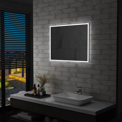 VIDAXL Specchio da bagno LED 80x60 cm