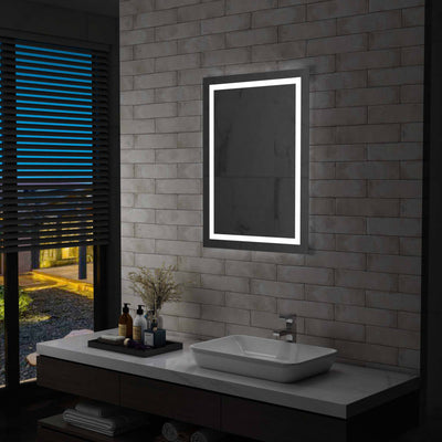 LED de espejo de baño Vidaxl con sensor táctil 60x80 cm