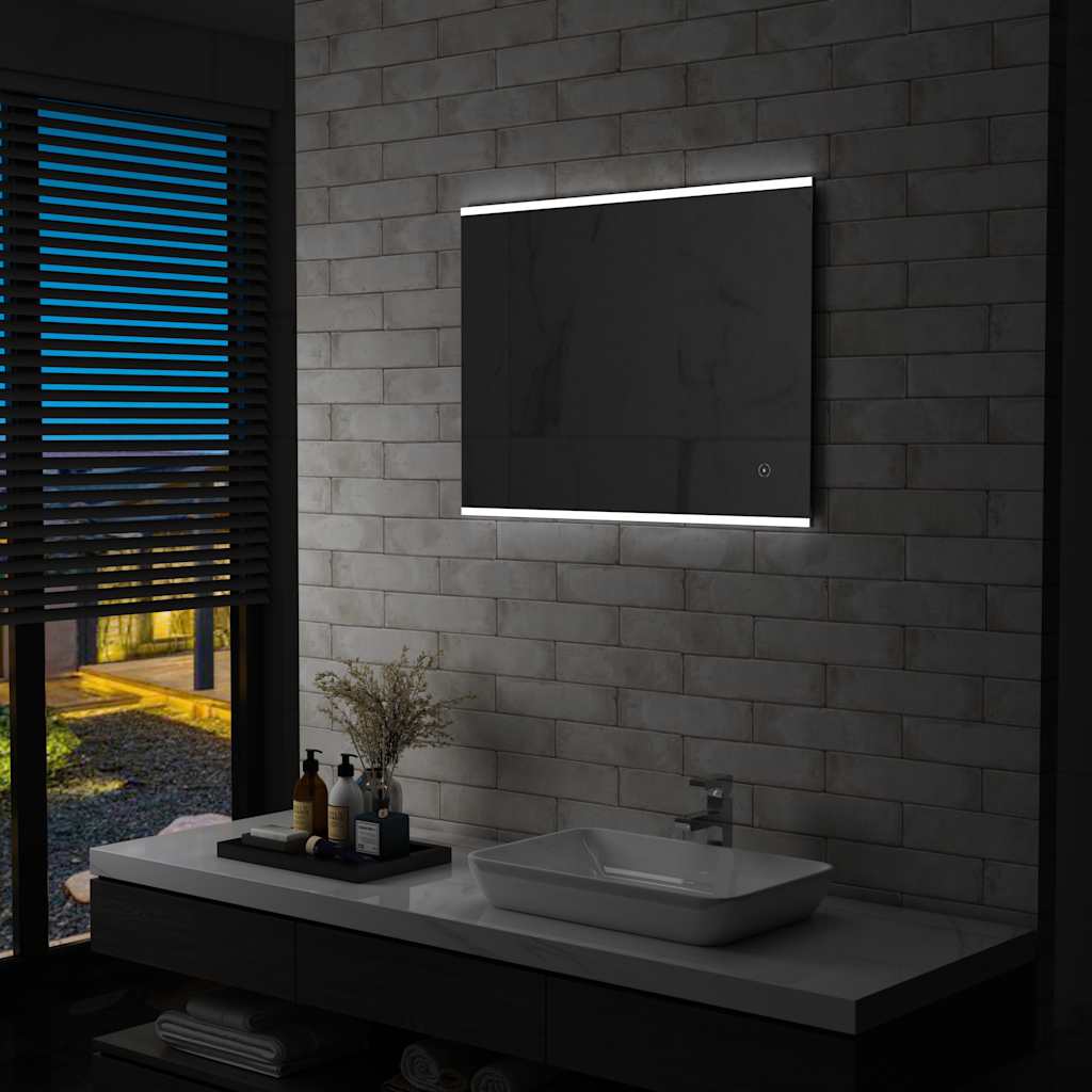 Specchio da bagno Vidaxl LED con sensore touch 80x60 cm