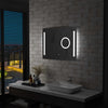 LED de espejo de baño Vidaxl con sensor táctil 80x60 cm
