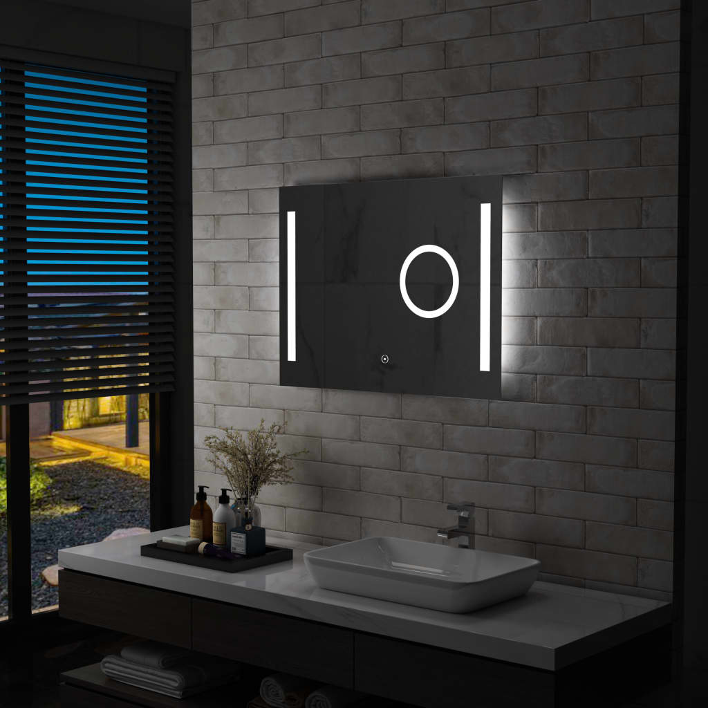 Specchio da bagno Vidaxl LED con sensore touch 80x60 cm