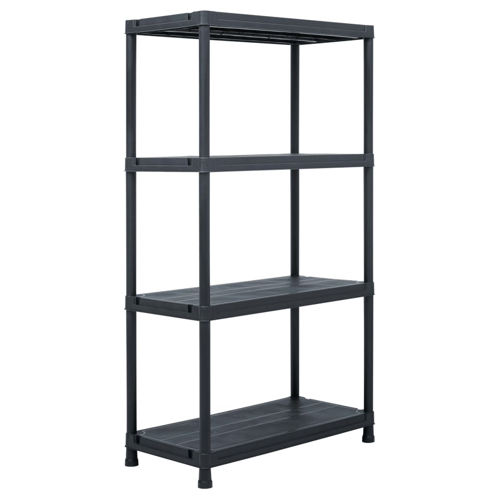 Scaffale Vidaxx 100 kg 60x30x138 cm plastica nera