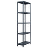 Vidaxl opbergrek 125 kg 60x30x180 cm kunststof zwart