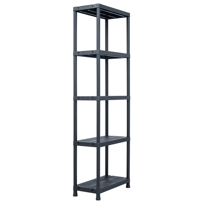 Vidaxl opbergrek 125 kg 60x30x180 cm kunststof zwart