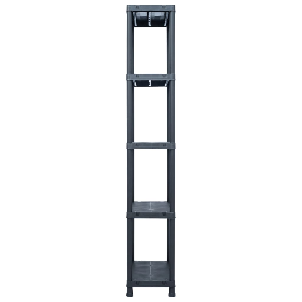 Vidaxl Storage Rack 125 kg 60x30x180 cm de plástico negro