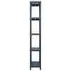 Vidaxl opbergrek 125 kg 60x30x180 cm kunststof zwart