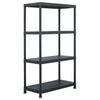 Vidaxl Storage Rack 200 kg 80x40x138 cm de plástico negro