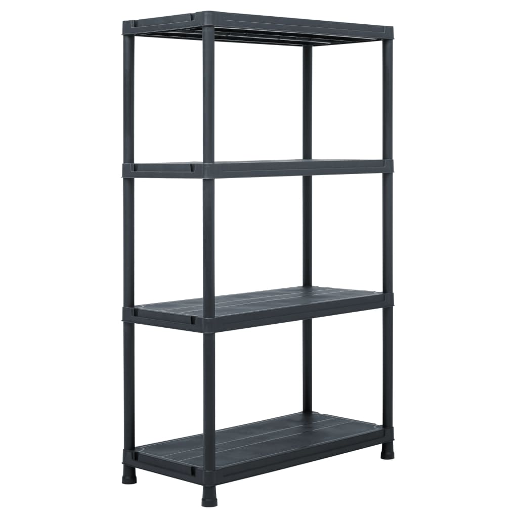 Vidaxl Storage Rack 200 kg 80x40x138 cm de plástico negro
