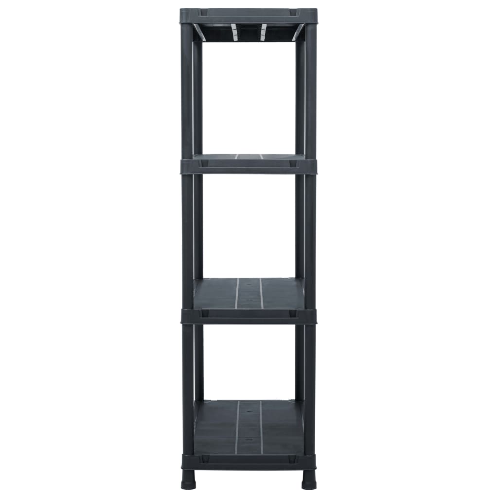 Vidaxl Storage rack 200 kg 80x40x138 cm in plastica nera