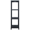 Vidaxl Storage Rack 220 kg 90x40x138 cm de plástico negro