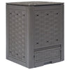 Vidaxl compostbak 300 l 60x60x83 cm kunststof rattan bruin