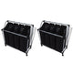 Vidaxl Wass Sourtters con borse 2 St Nero e grigio