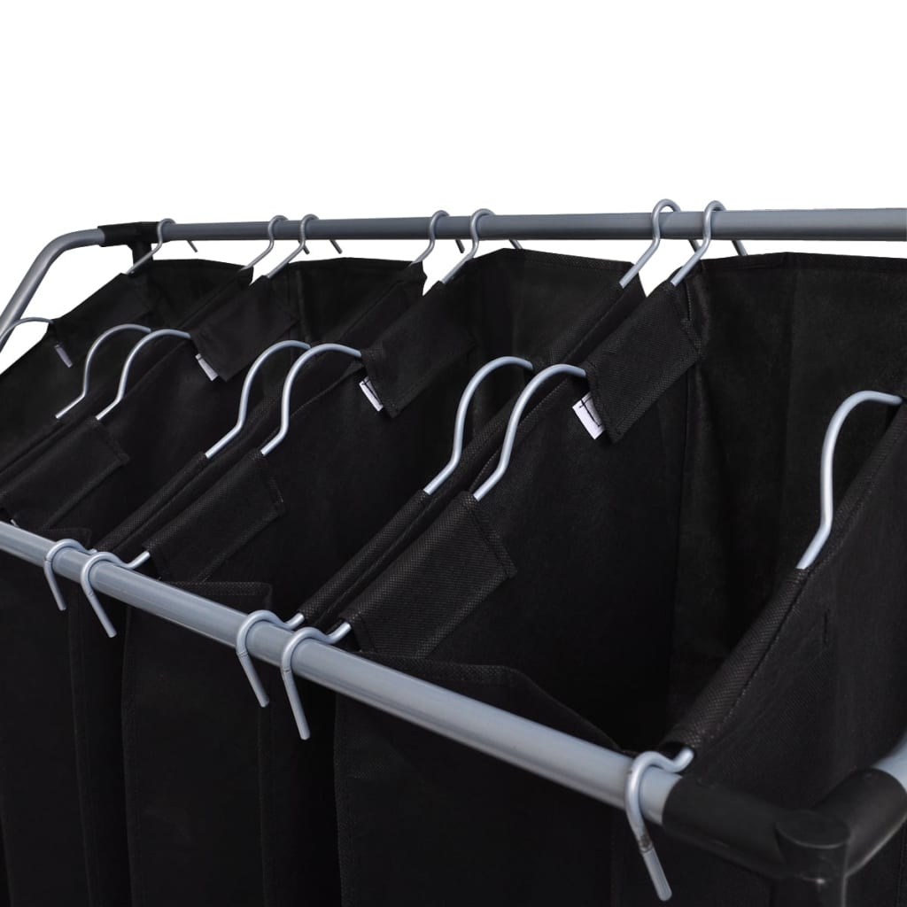 Vidaxl Wass Sourtters con borse 2 St Nero e grigio