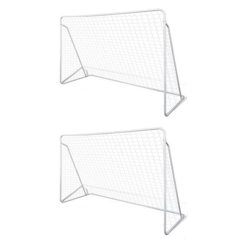Vidaxl voetbalgoals 2 st 240x90x150 cm staal