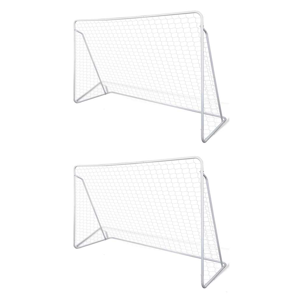 Vidaxl voetbalgoals 2 st 240x90x150 cm staal