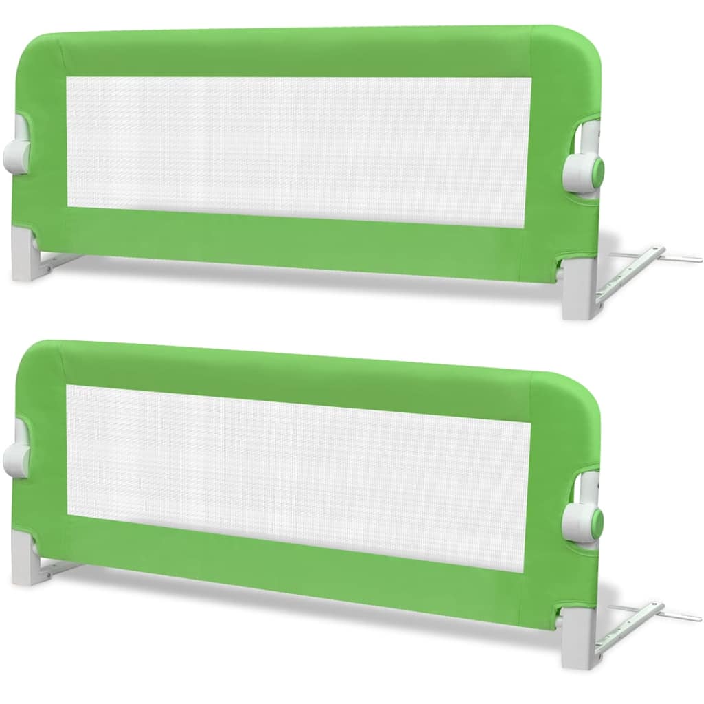 Vidaxl kinderbedhekjes 2 st 102x42 cm groen