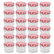 Vidaxl jampotten met wit met rode deksels 24 st 110 ml glas