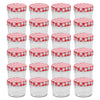 Jares de mermelada de Vidaxl con tapas rojas 24 St 110 ml de vidrio