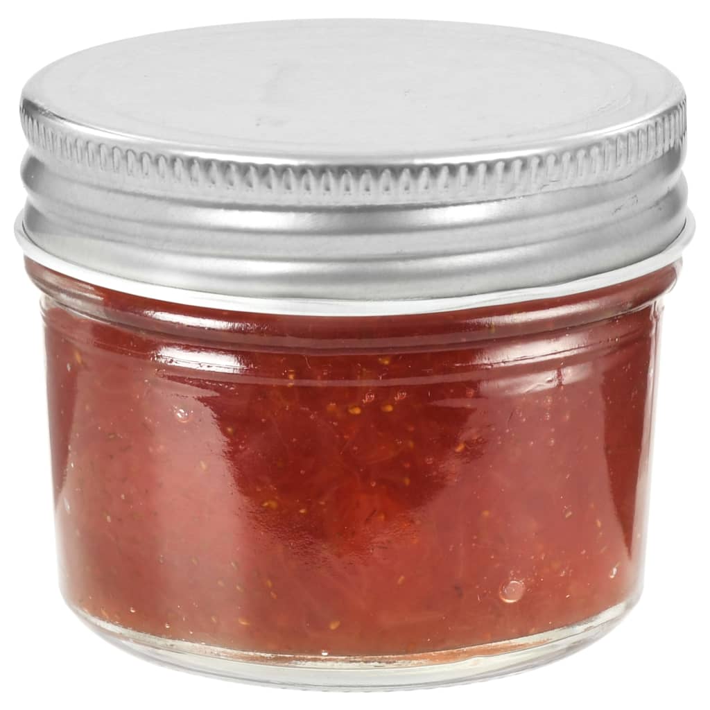 Vidaxxl tarros de mermelada con tapa plateada 48uds 110 ml vidrio