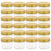 Vidaxl jampotten met goudkleurige deksels 24 st 110 ml glas