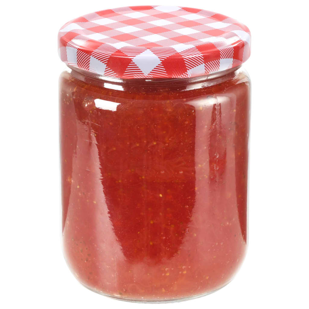 Jares de mermelada Vidaxl con tapas rojas 48 PCS 230 ml de vidrio