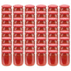 Vidaxl jampotten met rode deksels 48 st 230 ml glas