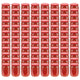 Vidaxl jampotten met rode deksels 96 st 230 ml glas