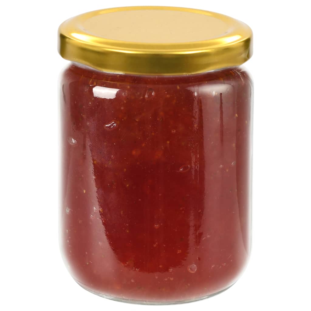 Vidaxl jampotten met goudkleurige deksels 48 st 230 ml glas