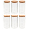 Ollas de almacenamiento de Vidaxl con tapa de corcho 6 ST 1100 ml de vidrio