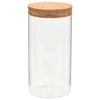 Vidaxl opbergpotten met kurken deksel 6 st 1100 ml glas