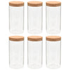 Vidaxl opbergpotten met kurken deksel 6 st 1400 ml glas