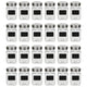 Vidaxl opbergpotten met stickers 24 st 300 ml