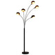 Lampada Vidaxl in piedi 5xe14 200 cm nero e oro