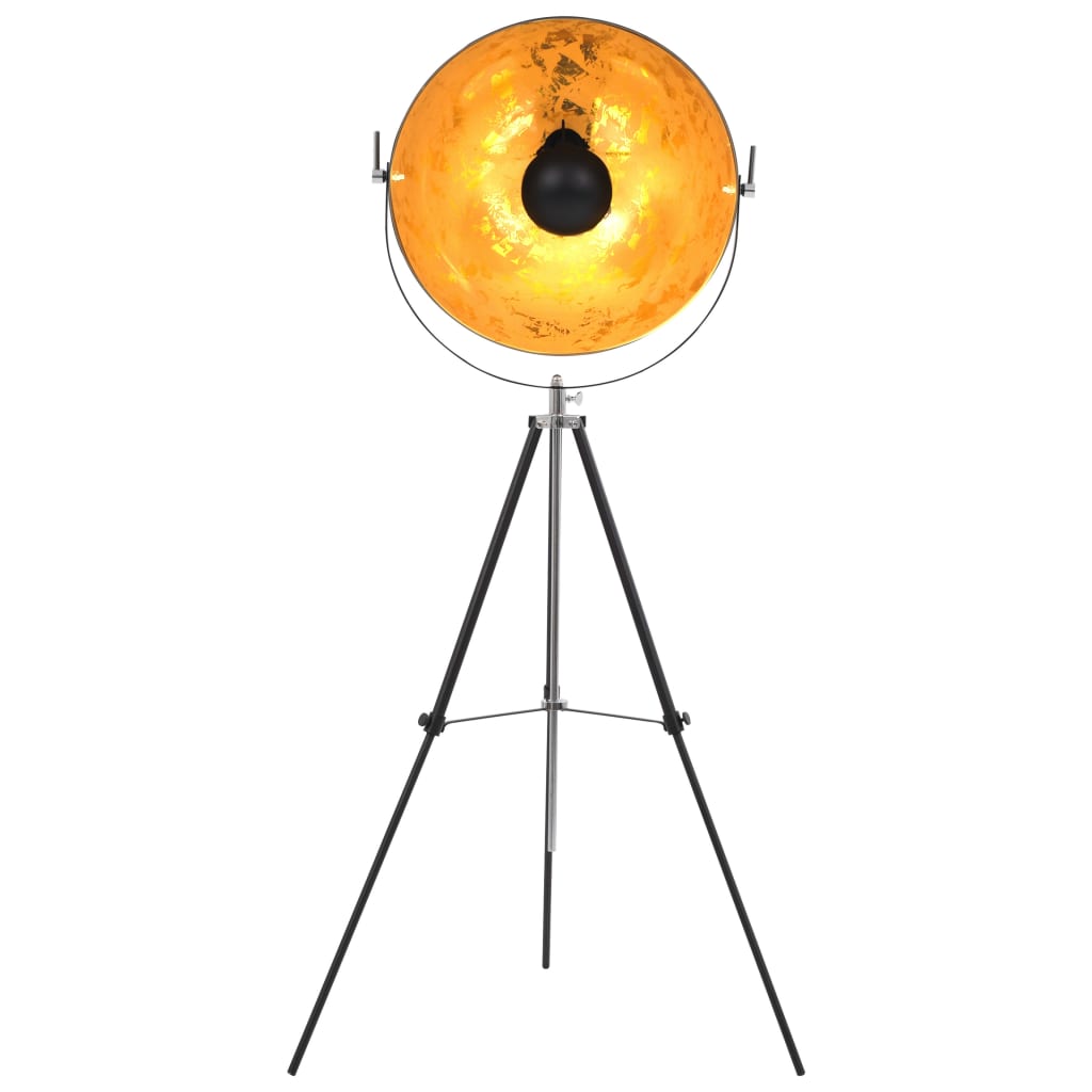Lámpara Vidaxl de pie E27 51 cm negro y dorado