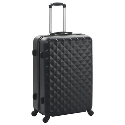 Vidaxl Set di bagagli dura in 3 parti Black