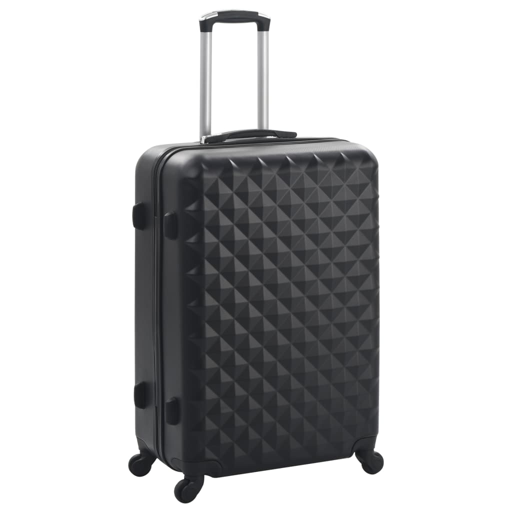 Vidaxl 3 partes de equipaje duro conjunto Negro