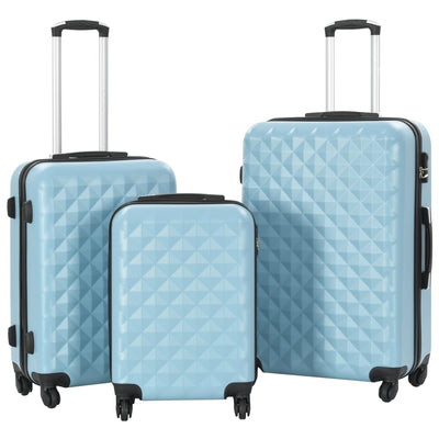 VidaXL 3-delige Harde kofferset blauw