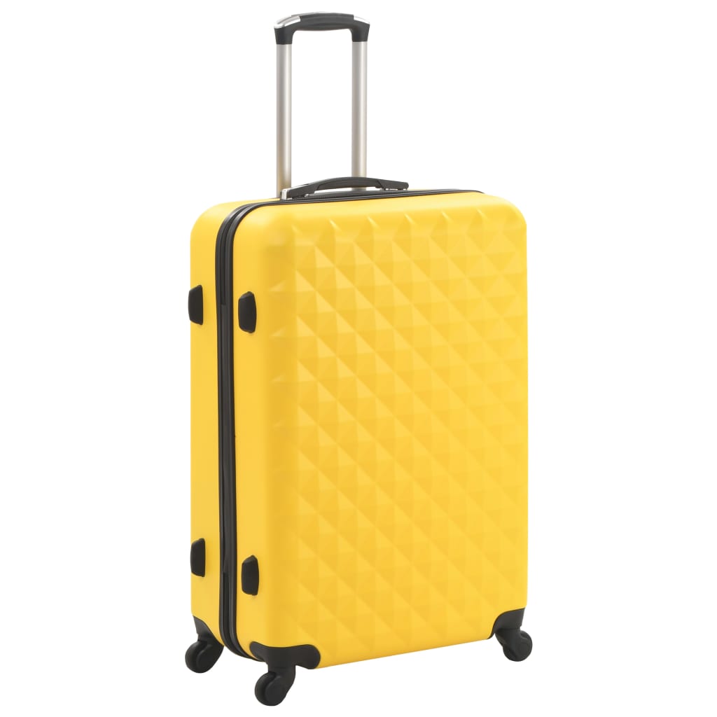 Vidaxl Set di bagagli dura in 3 parti giallo