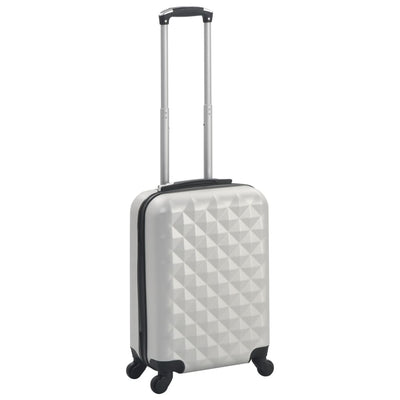 Vidaxl maleta dura de color plateado transparente
