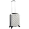 Vidaxl Hard Suitcase Clear Silver Coloded