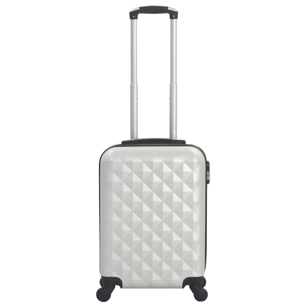 Vidaxl Hard Suitcase Clear Silver Coloded