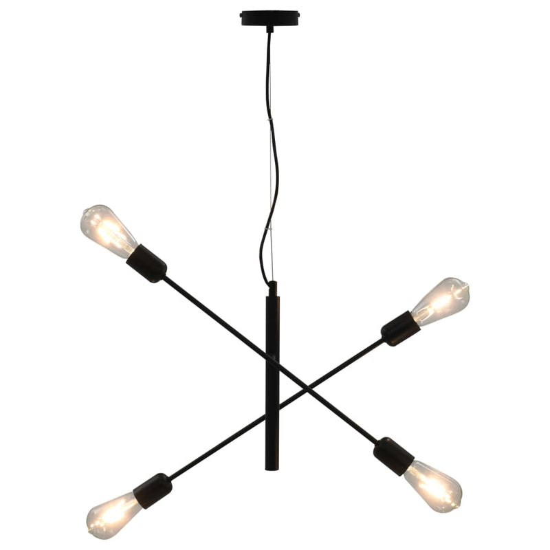 Vidaxl Lampada a soffitto con pere di filamento 2 W e27 nero