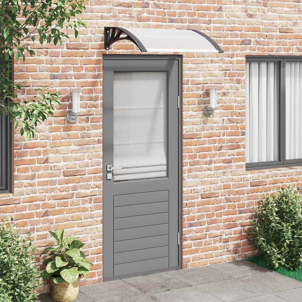 Vidaxl Door Canopy 200x75 cm PC negro y transparente