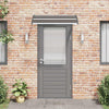 Vidaxl Door Canopy 120x75 cm PC Negro