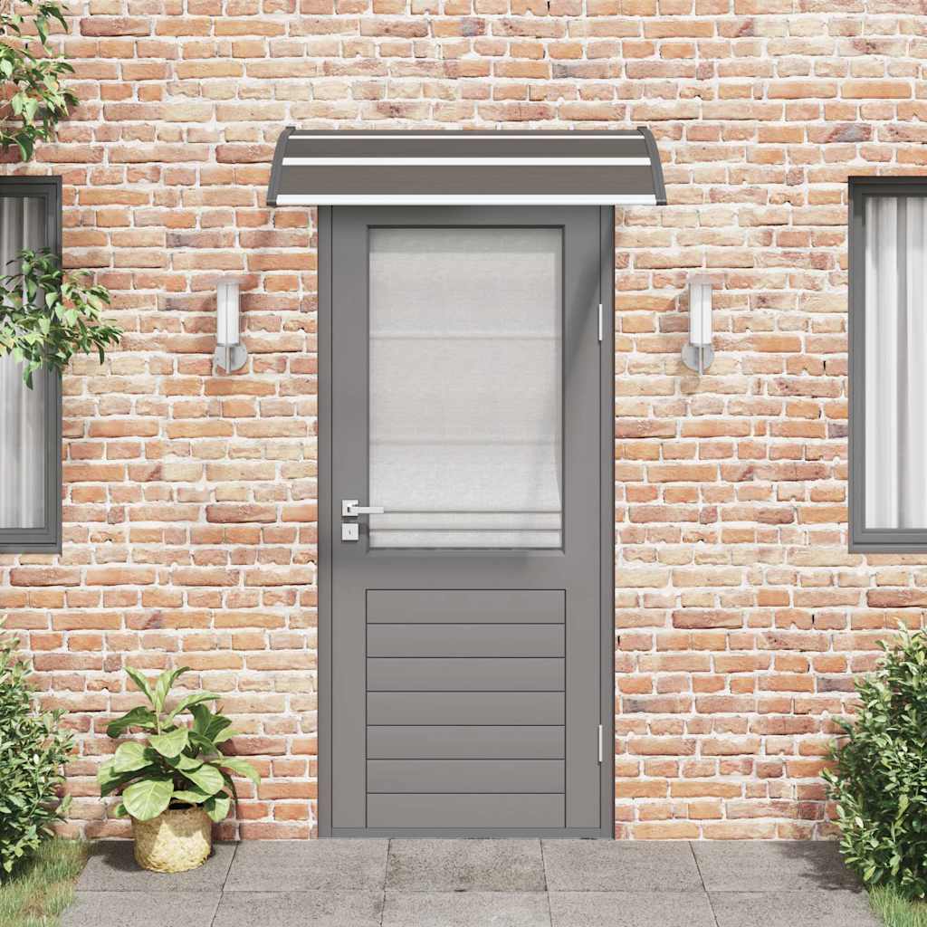 Vidaxl Door Canopy 120x75 cm PC Negro