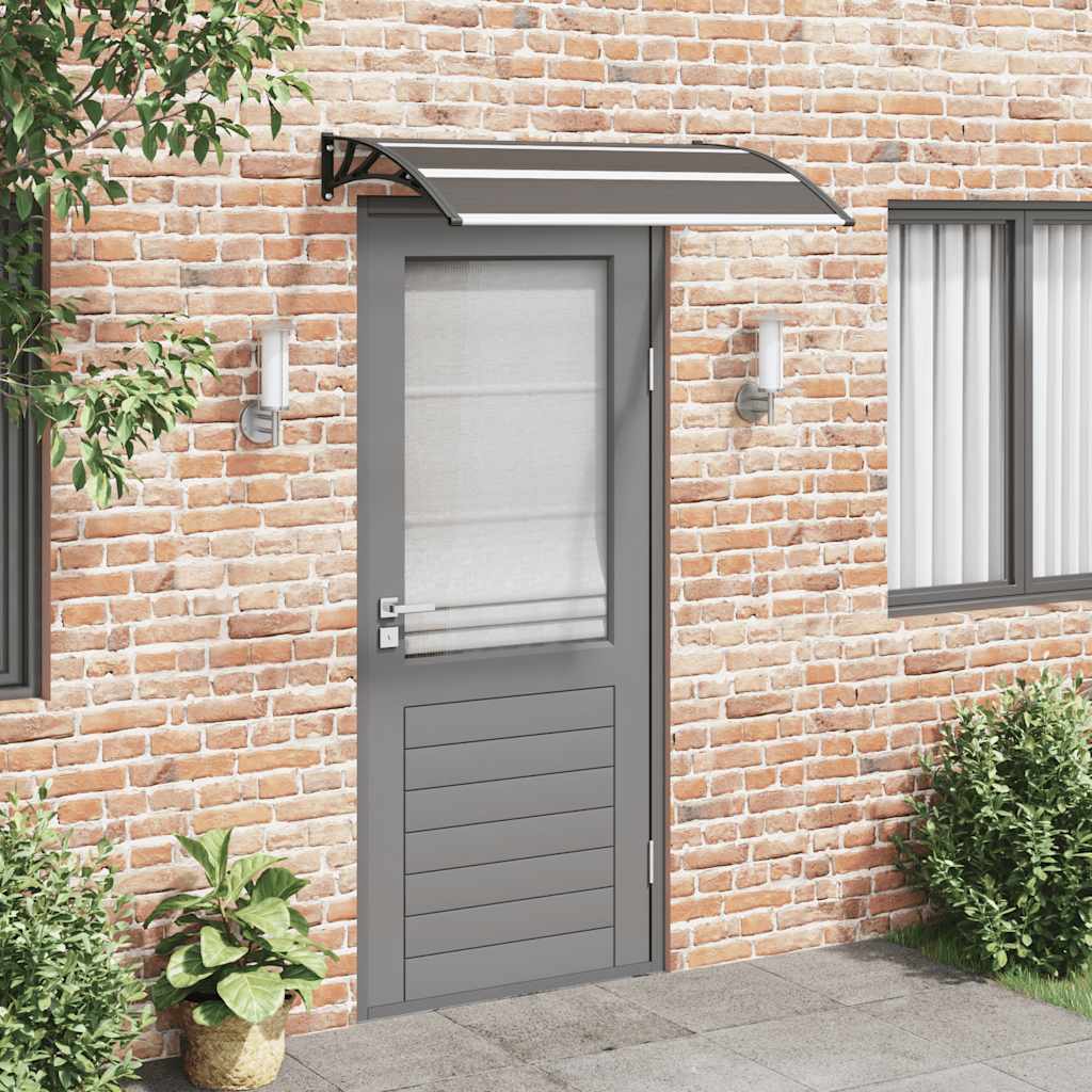 Vidaxl Door Canopy 120x75 cm PC Negro