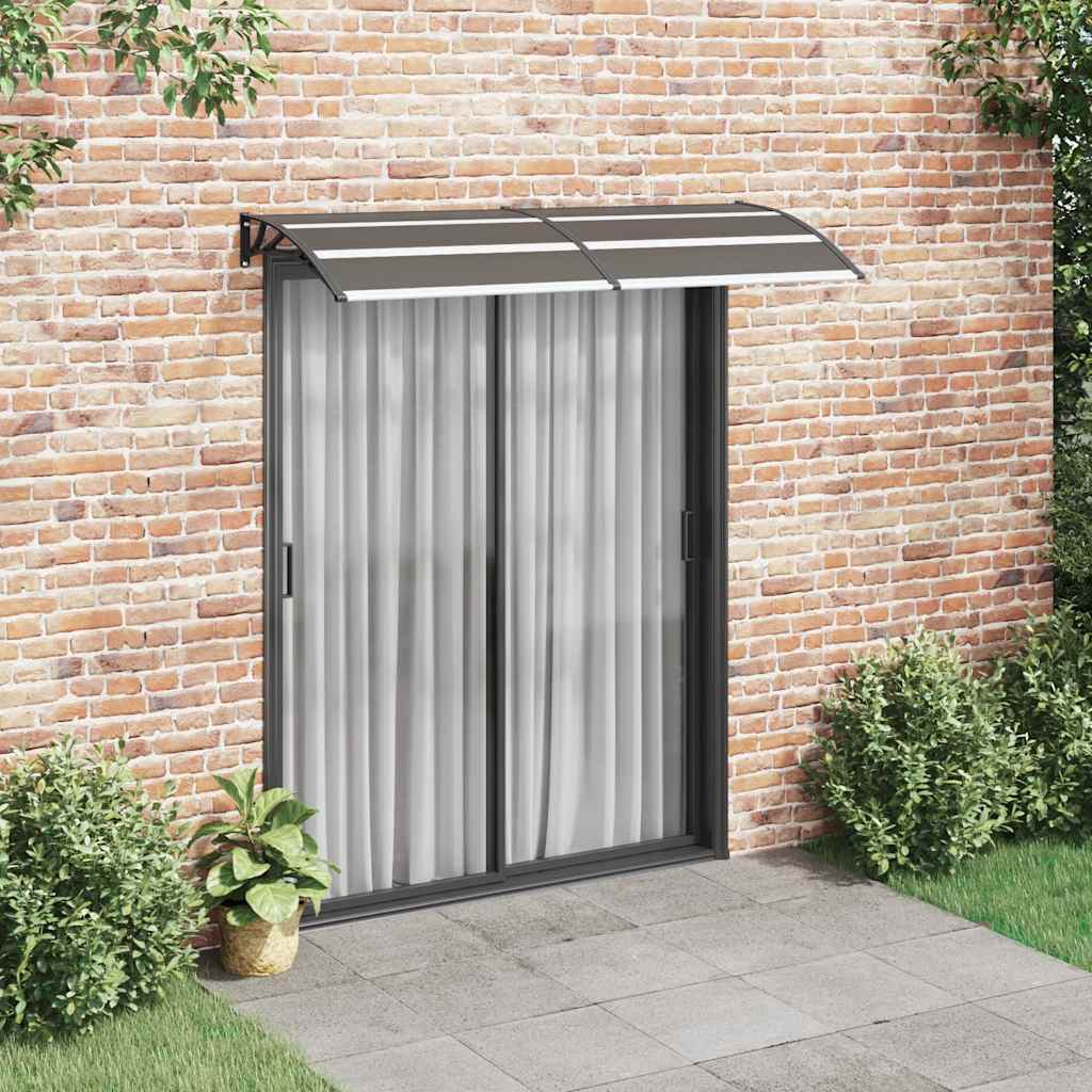 Vidaxl Door Canopy 200x75 cm PC Negro